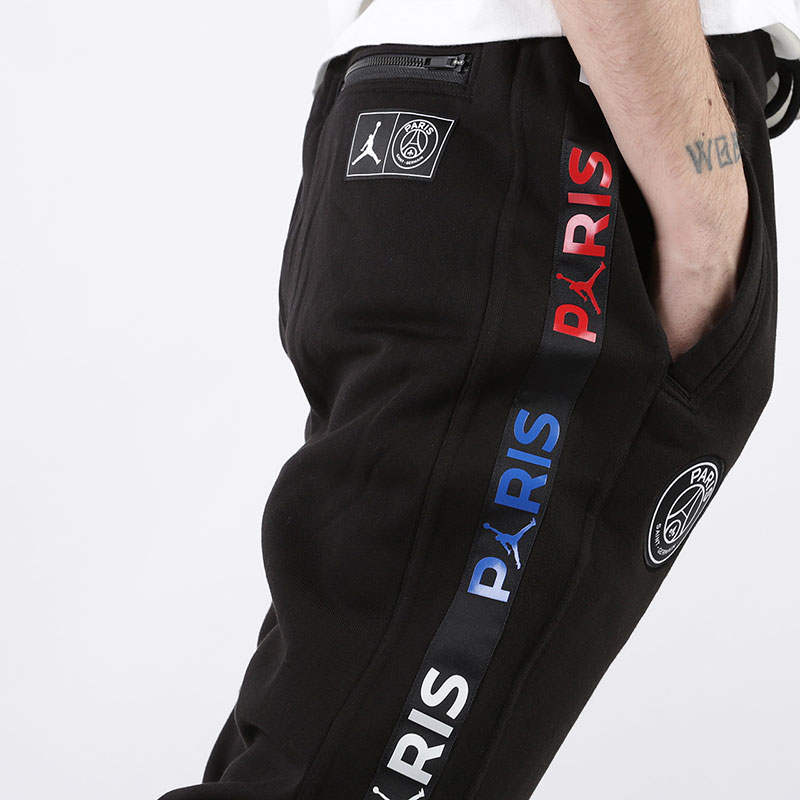 мужские черные брюки Jordan Paris Saint-Germain Fleece Pant BQ8348-011 - цена, описание, фото 2